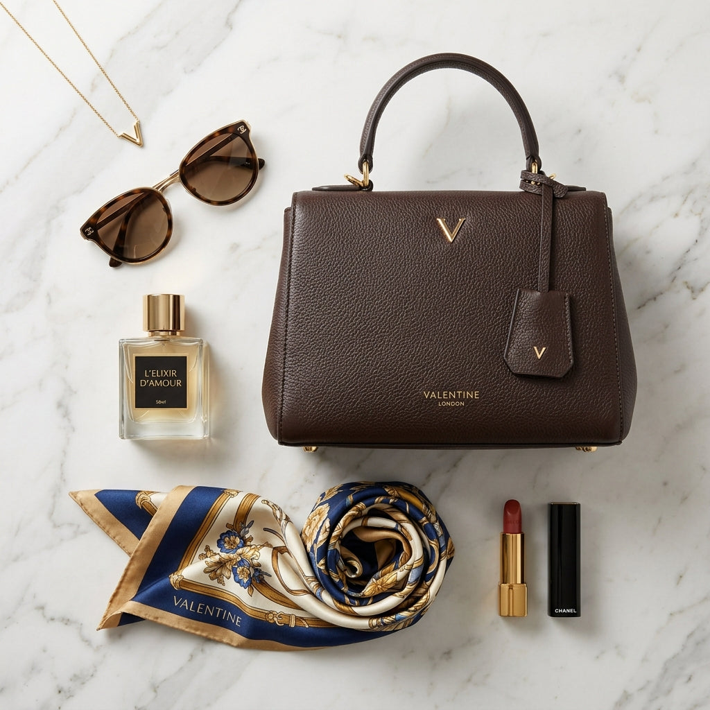Elegant Women's Handbag – Timeless Luxury with Gold Accents