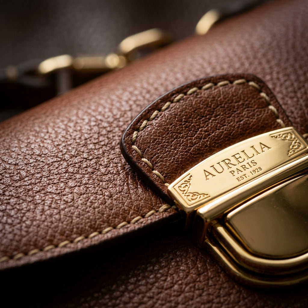 Elegant Women's Handbag – Timeless Luxury with Gold Accents